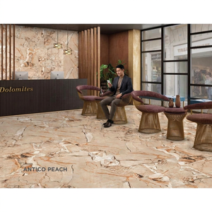 Azulejos de porcelana Alaska Europa con aspecto de piedra caliza rústica de 800x1600 mm, colección de lujo para pisos y paredes interiores. - Product Image 4