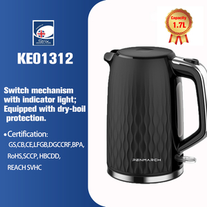 Prime High - Performance Zwarte Waterkoker Pentmarch 1.7l Snelle Verwarmingsketel Met Gestructureerd Oppervlak Voor Thuis-En Kantoorgebruik - Product Image 3