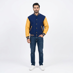 Los más exigentes de alta calidad Chenille bordado hombres College Custom Baseball Bomber Letterman CollegeBaseballjacket para hombres - Product Image 1