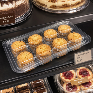 Cajas de Embalaje para Galletas de PET Transparentes de Grado Alimenticio con 4 Compartimentos, Personalizadas con Logotipo Directo de Fábrica, con Tamaño Personalizado - Product Image 4