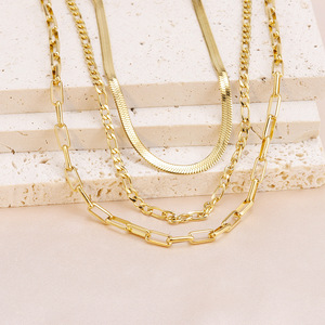 Cho 2023 Phụ Nữ Làm xỉn 316 Miễn Phí Chuỗi Thép Không Gỉ Giấy <span class=keywords><strong>Clip</strong></span> Liên Kết Choker 18K Vàng Mạ Đồ Trang Sức Giấy <span class=keywords><strong>Clip</strong></span> Chuỗi Dây Chuyền - Product Image 4