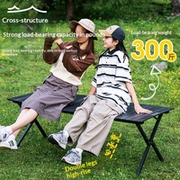 Ensemble table et chaises de camping portable, robuste, en acier carbone renforcé, tissu Oxford, rectangulaire, pliable, pour pique-nique en plein air, 4 places