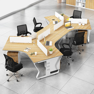 Bureau de travail irrégulier avec chaise, poste de travail ergonomique, bureau d'ordinateur pour usage professionnel - Product Image 3