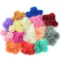 3.5cm simulé PE mousse petite Rose tête de fleur bricolage Rose ours licorne couronne maison mariage décoration artificielle Rose fleurs tête