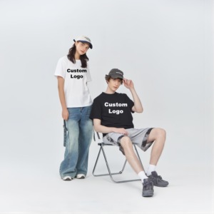 T-shirts personnalisés en coton tissé 100 % de 280 g pour femmes et hommes, style hip-hop, haute qualité, imprimés au laser, design vierge, vente en gros - Product Image 5