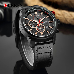 CURREN 8291 <span class=keywords><strong>Orologio</strong></span> da Uomo al <span class=keywords><strong>Quarzo</strong></span> di Marca alla Moda <span class=keywords><strong>Orologio</strong></span> Analogico e <span class=keywords><strong>Digitale</strong></span> con Cinturino in Pelle Orologi da Uomo Casual Sportivi Impermeabili al <span class=keywords><strong>Quarzo</strong></span> 2021 - Product Image 2