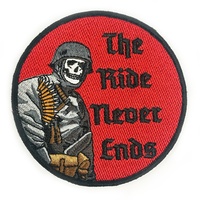 Patch brodé personnalisé pour motard, chopper, aile, amoureux des motos, badge américain, crâne