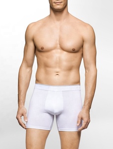 Boxer da <span class=keywords><strong>uomo</strong></span> in cotone bianco personalizzato di alta qualità biancheria intima in maglia traspirante in scatola - Product Image 2