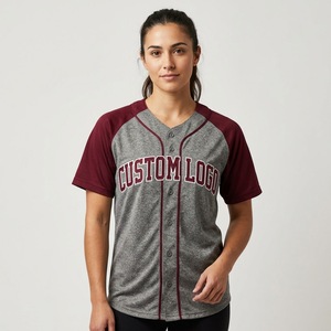 Camiseta de Béisbol Personalizada con Nombre y Número del Equipo, MOQ Bajo, Impresión 3D, Logotipo Personalizado, Camiseta de Béisbol Juvenil Cómoda y Personalizada - Product Image 1
