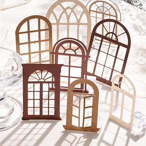 Paquetes de tarjetas ahuecados Marcos Colección Serie Manual Base Collage Material 6 Modelos 15 Hojas por paquete Bloc de notas promocional - Product Image 5