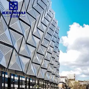 3d фасадные алюминиевые жалюзи вертикальные вентилируемые фасадные панели для наружных зданий