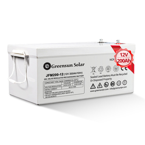 Batería de Gel de Plomo-Ácido Greensun de Alta Eficiencia, 12V 200AH, <span class=keywords><strong>para</strong></span> Sistemas <span class=keywords><strong>Solares</strong></span> y Electrodomésticos, Libre de Mantenimiento, Ciclo Profundo, Sellada - Product Image 1