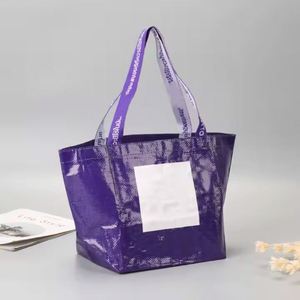 Bolsa de Compras Laminada de PP Tejido, Reutilizable, Ecológica, Personalizada de Fábrica, Extra Grande, para Uso en la Sala de Estar, para Compras de Supermercado - Product Image 5