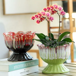 Nouveau modèle exclusif transfrontalier, grand <span class=keywords><strong>vase</strong></span> à fleurs respirant et résistant à la corrosion, pour plantes vertes à tronc haut - Product Image 4