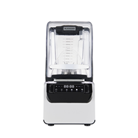 Blender professionnel multifonction électrique à 8 vitesses, silencieux, boîtier en acier inoxydable, plastique, capacité de 2 L, pour usage hôtelier