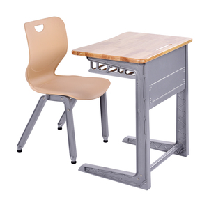 School Furniture Wood Aluminium <strong>Frame</strong> Single Seater Desk and <strong>Chair</strong> Set &amp; School <strong>Chairs</strong> With Desk - Product Image 4