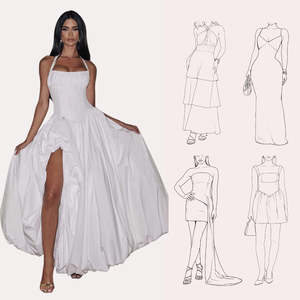 <span class=keywords><strong>Robe</strong></span> de soirée élégante blanche à col halter avec jupe bouffante spectaculaire et dos lacé pour invitées de mariage, robes de soirée sur mesure pour femmes, fabricant - Product Image 3