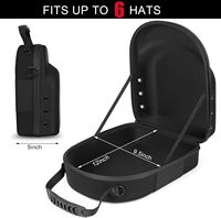 Sac de rangement pour casquettes avec logo personnalisé, poignée de transport et bandoulière, facile à transporter, organiseur de casquettes de baseball pour 6 casquettes