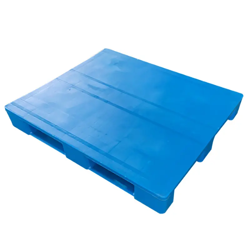 Palette en plastique alimentaire fermée, type 3 pieds, pont solide, hdpe, euro, 4 voies, plastique, euro 3 patins, palettes aérées, usine