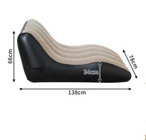 <b>Inflatable</b> Eco PVC Flocking <b>Sofa</b> Lounge Chair-Modern Design Waterproof Portable Foldable Camping Hiking Travel Outdoor Use - Product Image 3