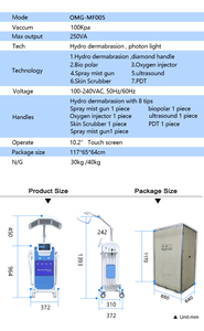 Sistema Profesional de Spa Facial 8 en 1 con Hidrodermoabrasión, Pistola de Pulverización, Terapia BIO y Ultrasonido para el Acné y la Piel Envejecida - Product Image 6
