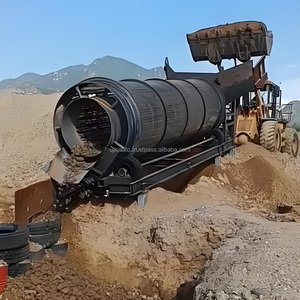 Công suất lớn di động Thùng rác trommel màn hình mỏ <span class=keywords><strong>Shaker</strong></span> tròn rung sàng gỗ chip đất screener xoay trống màn hình - Product Image 4