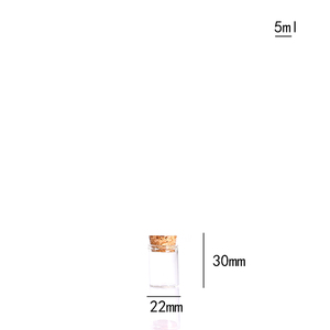 Tube d'emballage en verre borosilicaté de qualité supérieure avec couvercles en liège de qualité alimentaire - Product Image 2