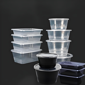 Caixa de Embalagem Plástica Retangular de Grau Alimentício com 2 Compartimentos, Caixa Multifuncional para Frutas com Tampa - Product Image 5