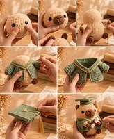 TOFOAM NOUVEAU Kit de Crochet DIY Capybara pour Adultes, Cadeau de Remise de Diplôme, Kit de Tricot Amigurumi pour Débutants avec Tutoriels Vidéo