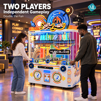 Machine de jeu d'arcade musicale commerciale à deux joueurs avec distribution automatique du grand prix