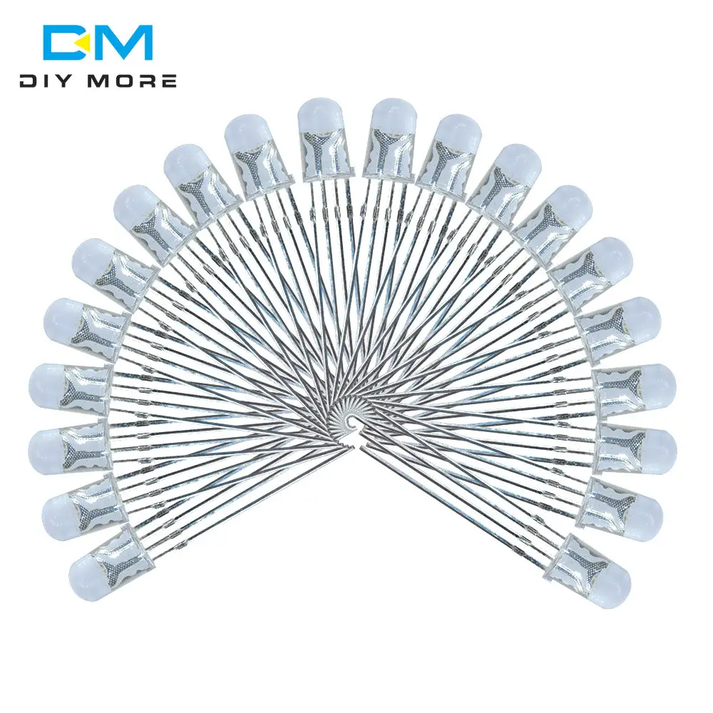 DM DIYMORE 20Pcs multicolore 4pin 5mm RGB Led diodo lampada luce tricolore rotondo comune anodo LED 5mm diodo emettitore di luce