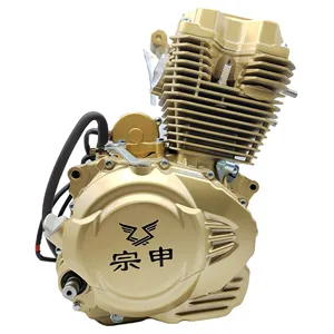 Zongshen 200cc hava soğutmalı Motor 3 tekerlekli motosiklet dört üç tekerlekli bisiklet elektrikli Kick Start 5 hız vites CG200 Motor (ZS163FML)