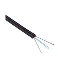 FTTH Modo único 1 2 4 Núcleo Cable de caída de fibra óptica Cables de comunicación de soporte automático de tipos GJXH/GJXFH