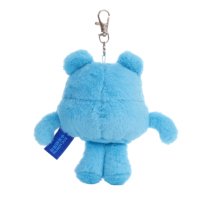 Pendentif en peluche monstre bleu souriant mignon, mini mascotte, porte-clés, accessoire de décoration pour sac à dos, souvenir d'événement