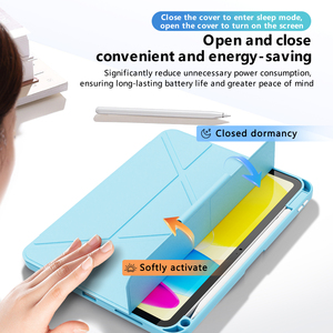 เคส <span class=keywords><strong>iPad</strong></span> รุ่นที่ 10/11 A16 Air 5 10.9 <span class=keywords><strong>Pro</strong></span> 11 นิ้ว M2/M3/M4 แบบแม่เหล็กพับได้ ป้องกันการกระแทก พร้อมที่วางปากกา ดีไซน์เฉพาะ - Product Image 5