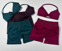 Soutien-gorge de sport plissé à col bas réglable, confortable, grande taille, vêtements de gym, spandex sexy et respirant