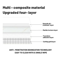 Papier Peint Adhésif PVC Effet Marbre Wayon, Imperméable, Facile à Découper, pour Plans de Travail de Cuisine, Salle de Bain, Longueur Personnalisable