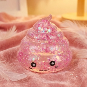 Nouveautés H89 : Bonbons en caoutchouc thermoplastique anti-stress en forme de caca, avec <span class=keywords><strong>paillettes</strong></span> dorées, effet squishy - Product Image 2