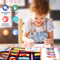 Livre d'activités Montessori personnalisé en feutre pour tout-petits, livre silencieux, tableau d'activités en gros