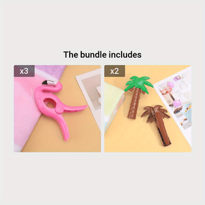 Clip à serviette en forme de planche de surf en cocotier, fournitures de bureau et de maison, clip à serviette multifonctionnel, serviette de bain - Product Image 4