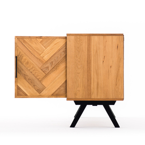 <span class=keywords><strong>Buffet</strong></span> <span class=keywords><strong>scandinave</strong></span> en MDF PB avec compartiments ouverts à fermeture douce et pieds en métal pour table console de salle à manger - Product Image 5