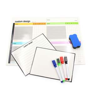 Free Sample Magnetic <b>Whiteboard</b> Black Dry Erase Weekly Planner Fridge Magnet with Markers Pens - Product Image 3