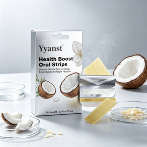 Tiras Orales Health Boost para la Relajación, 30 Unidades, Sabor Coco, Relájese Suavemente Antes de Dormir, Equilibra el Ritmo Nocturno, Suplemento Dietético - Product Image 3