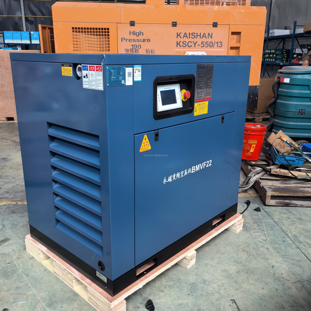 Kaishan BMVF22 22kw 30hp Variable Frequency Oil-Less Screw Air Compressor with Direct Drive for Industrial Factory Use