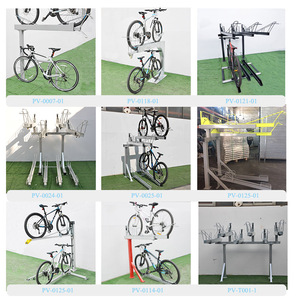 Espositore Commerciale Verticale a Due Livelli in Acciaio per <span class=keywords><strong>Biciclette</strong></span> da Esterno, a Gas, per Parcheggio, Ningbo - Product Image 6