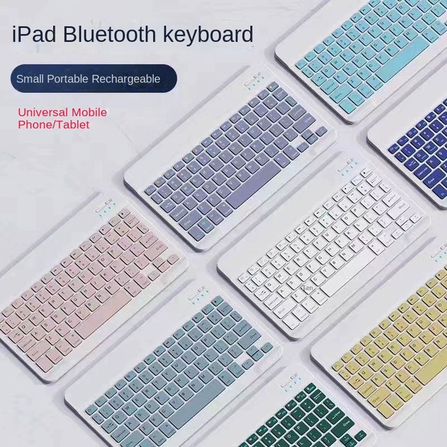 New Ultra Thin Gaming Tablet Covers & Cases Rechargeable for Wireless LED Mini Keyboard USB Type C for iPad for