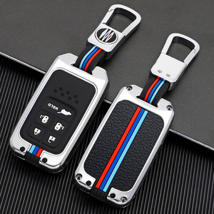 Coque de clé de voiture à distance en alliage de zinc couverture de clé de voiture intelligente avec <span class=keywords><strong>porte</strong></span>-clés en métal adapté pour <span class=keywords><strong>Honda</strong></span> Accord <span class=keywords><strong>Civic</strong></span> Vezel Odyssey Elysion CR - Product Image 1