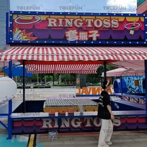 Tolefun CE Jeu de lancer d'anneaux en métal à 4 côtés pour stands de jeux interactifs en plein air, parcs d'attractions et aires de jeux - Product Image 3