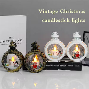 LED Warm White Night Light Pendant Candlestick <b>Lamp</b> Party Decor Christmas Desktop Display Window Ornament <b>Battery</b> Operated - Product Image 2