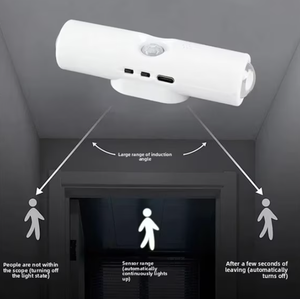 Rechargeable <b>LED</b> <b>Wall</b> Lamp with Up Down <b>Lighting</b> 3 Color Temperatures <b>Dimmable</b> Magnetic Mount for Hallway Stairs Bedroom - Product Image 2